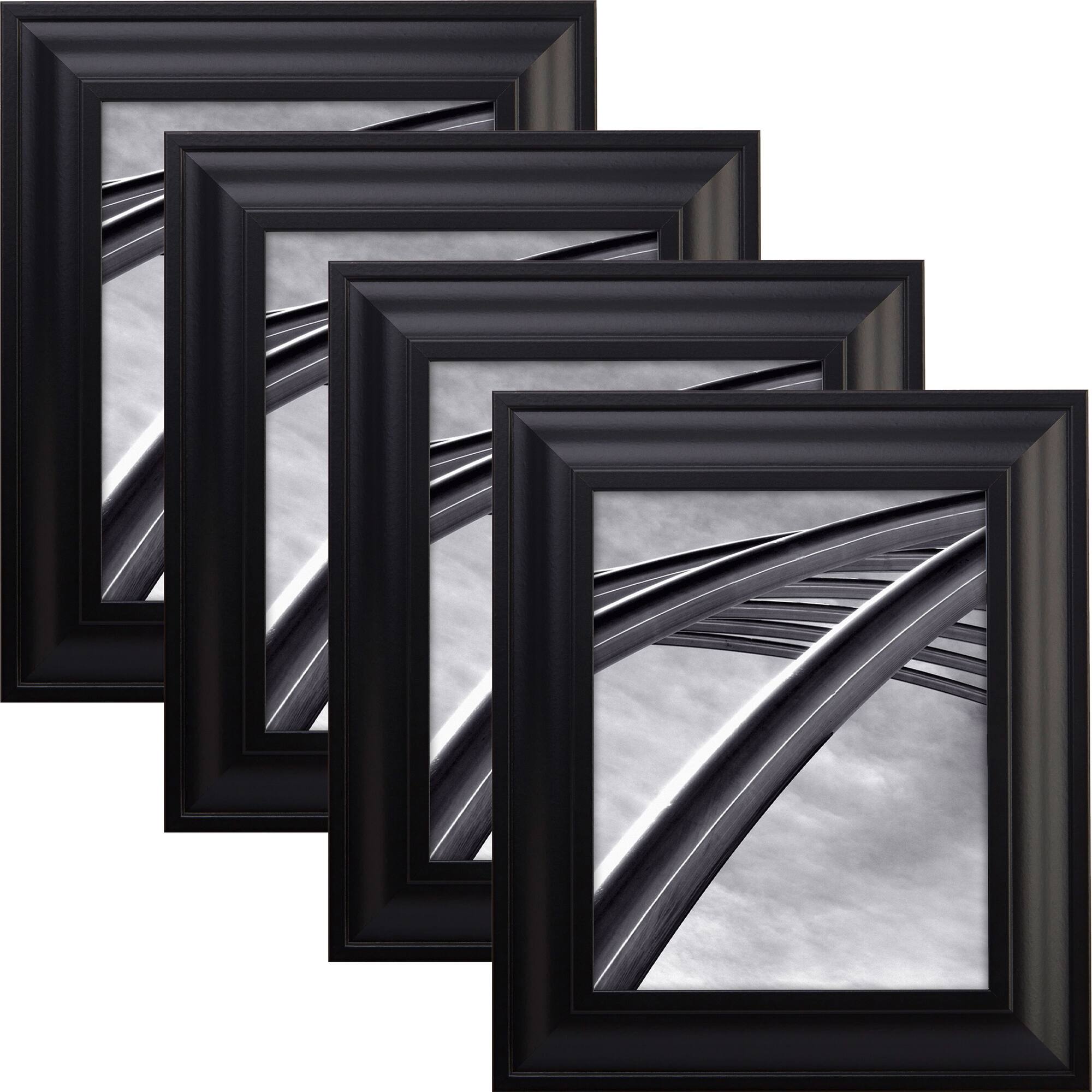 4 Pack Craig Frames Contemporary Upscale Satin Black Picture Frame
